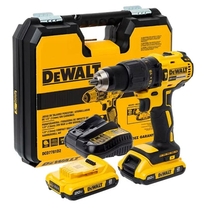 Kit Taladro DeWalt + 2 Baterías + Kit Herramienta 46 Pcs + Kit Broca 20 Pcs Titanio - CONTRA ENTREGA + ENVÍO GRATIS